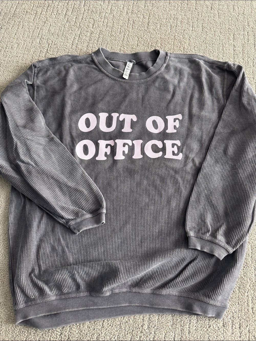 Out of Office Gray Graphic Sweatshirt